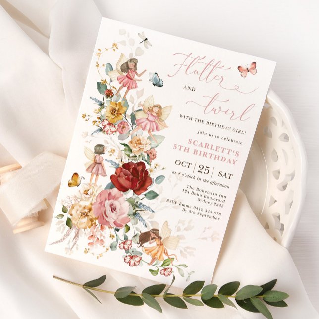Invitación Fairy Floral Garden Chicas de pixie cumpleaños I (Subido por el creador)
