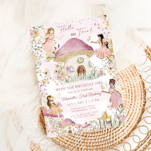 Invitación Fairy Floral Garden Chicas de pixie cumpleaños I