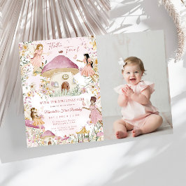 Invitación Fairy Floral Garden Chicas Pixie Cumpleaños