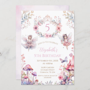 Invitación Fairy Garden Birthday Party Invitation
