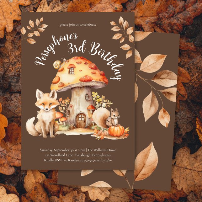 Invitación Fairy House Woodland Creature Birday Party (Subido por el creador)