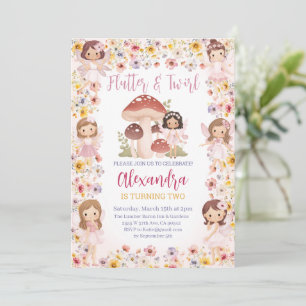 Invitación Fairy Magoral Jardín Chica Aniversario