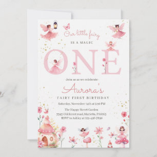 Invitación Fairy One Invitation for Birthday Magical Party 