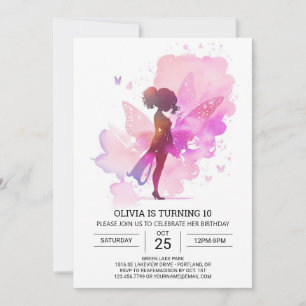 Invitación Fairy Princess Ballerina Birthday Elegance