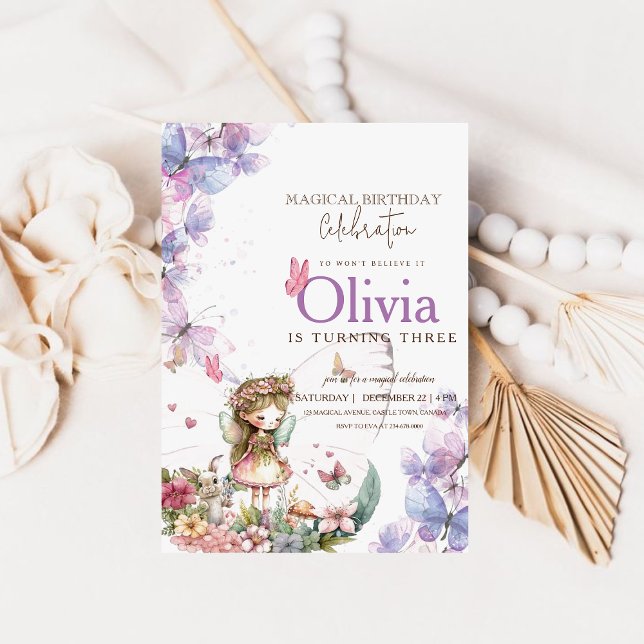 Invitación Fairy Princess Flower Garden Girls Birday Party (Subido por el creador)