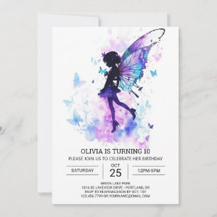 Invitación Fairy Tale Birthday Bliss inspirado en la naturale