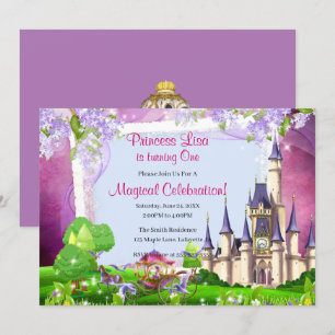 Invitación Fairy Tale Castle Princess Birday Party
