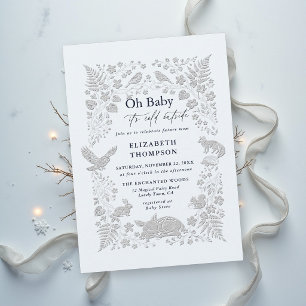 Invitación Fairy Tale del Bosque Forestal Ducha de Bebé Frío