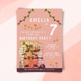 Invitación Fairy Tale Door Fairytale Chica Birday Party