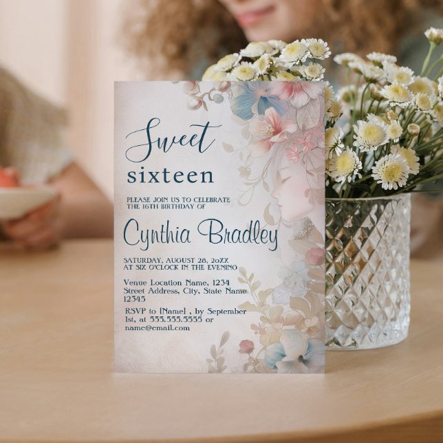 Invitación Fairy Tale floral Sweet Dieciséis cumpleaños Party (Subido por el creador)
