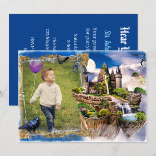 Invitación Fairy Tale Knights Castle Photo Birday