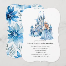 Invitación Fairy Tale Princess Castle Chica Birday Party