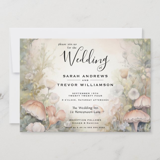 Invitación Fairy Tale Woodland Fairycore Romance (Anverso)