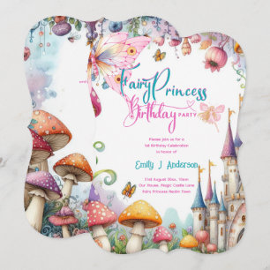 Invitación Fairycore de cumpleaños de la hija de hadas de la
