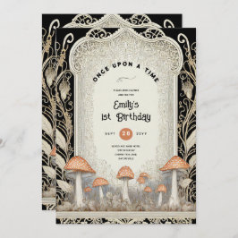 INVITACIÓN FAIRYCORE FAIRYTALE BABYSHOWER PRIMER CUMPLEAÑOS C