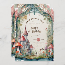 INVITACIÓN FAIRYCORE FAIRYTALE BABYSHOWER PRIMER CUMPLEAÑOS C