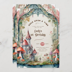 INVITACIÓN FAIRYCORE FAIRYTALE BABYSHOWER PRIMER CUMPLEAÑOS C