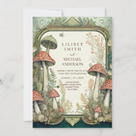 Invitación Fairytale Boda Fairycore Mushrooms Forest