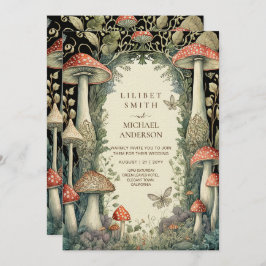 Invitación Fairytale Boda Fairycore Mushrooms Forest