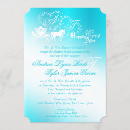 Invitación Fairytale Carriage Aqua