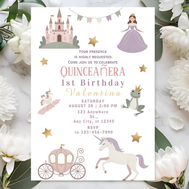 Invitación Fairytale Castle Baby Girl Birthday Party (Subido por el creador)