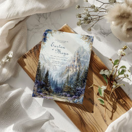 Invitación Fairytale Castle Misty Mountain Wedding