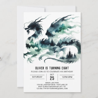 Invitación Fairytale Dragon Birthday DIY