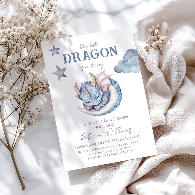 Invitación Fairytale Dreamy Dragon Baby Shower (Subido por el creador)