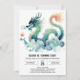 Invitación Fairytale Ferocioso Dragón Niños de cumpleaños