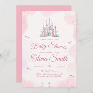 Invitación Fairytale Girl Baby Shower, Princess Baby Shower