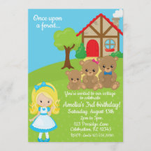 Fairytale Goldilocks and Bears Chicas Cumpleaños