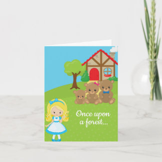 Invitación Fairytale Goldilocks and Bears Chicas Cumpleaños
