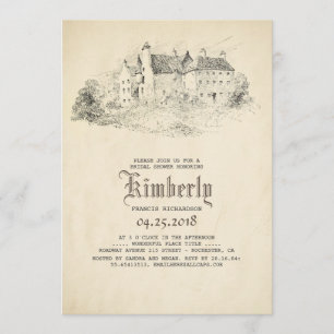 Invitación Fairytale Old Castle Vintage Bridal Shower