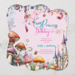 Invitación Fairytale Princesa Hija Birthday Fairycore