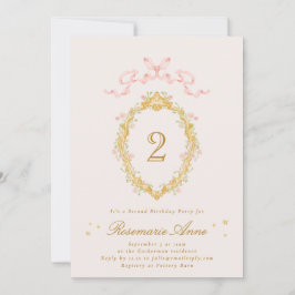 Invitación Fairytale Princess Number Girl Birthday Party