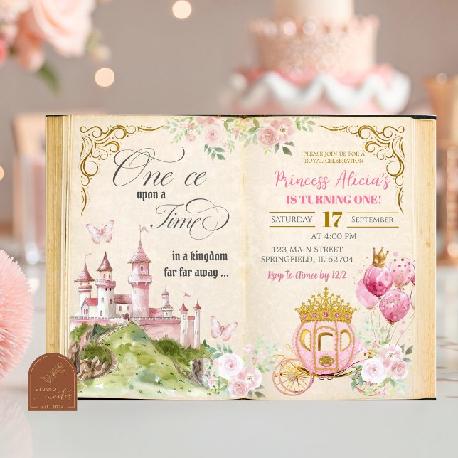 Invitación Fairytale Storybook Princess First Birthday (Subido por el creador)