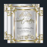 Invitación Fairytale Sweet 16 16th Birthday Gold Silver<br><div class="desc">Magical Princesa Dulce 16, Dulce Dieciséis Fiesta de Cumpleaños. Marco de encaje blanco Tiara Plata Plata Floral blanca dorada y plateada. Con caballo de cuento de hadas y carruaje. Fiesta Princesa Fiesta de un chica. Invitación formal. Personalizar para agregar detalles. Eventos elegantes para Chicas adolescentes Asequible, barato pero elegante! Zizzago...</div>