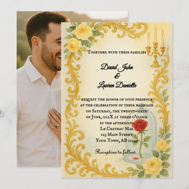 Invitación Fairytale Wedding Photo Invitation (Anverso / Reverso)
