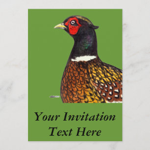 Invitación Faisán:  Cabeza de Ringneck