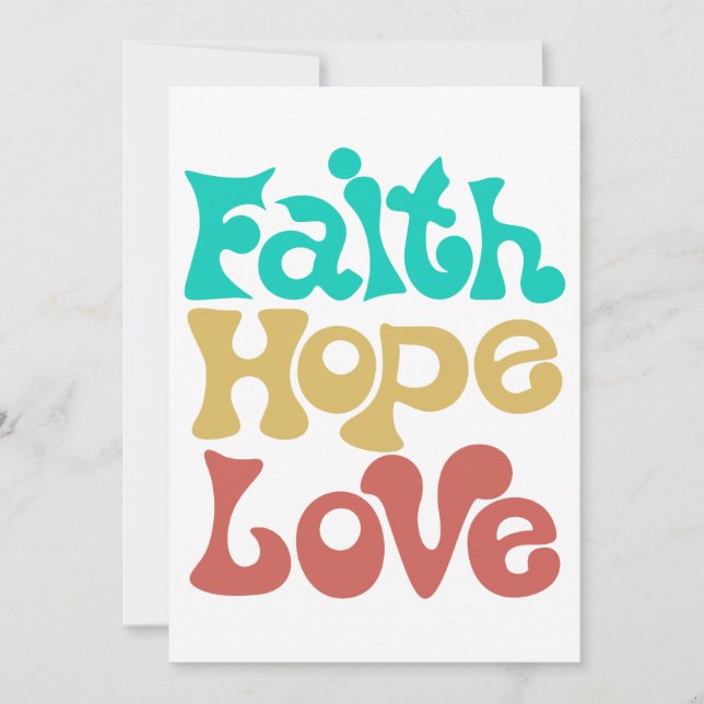 Invitación Faith Hope Love (Anverso)