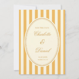Invitación Faja amarilla mostaza personalizada para guardar l