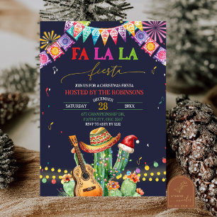 Invitación Falala Fiesta Navidades Fiesta Cactus Fiesta