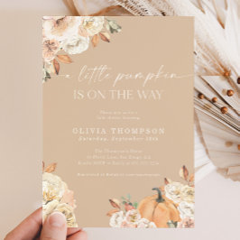 Invitación Fall Baby Baby Shower | Boho Un Pequeño Calabaza