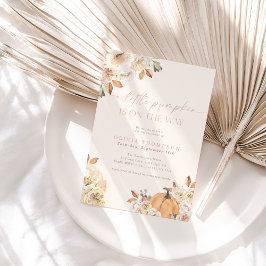 Invitación Fall Baby Girl Baby Shower | Rosa Un Pequeño Calab