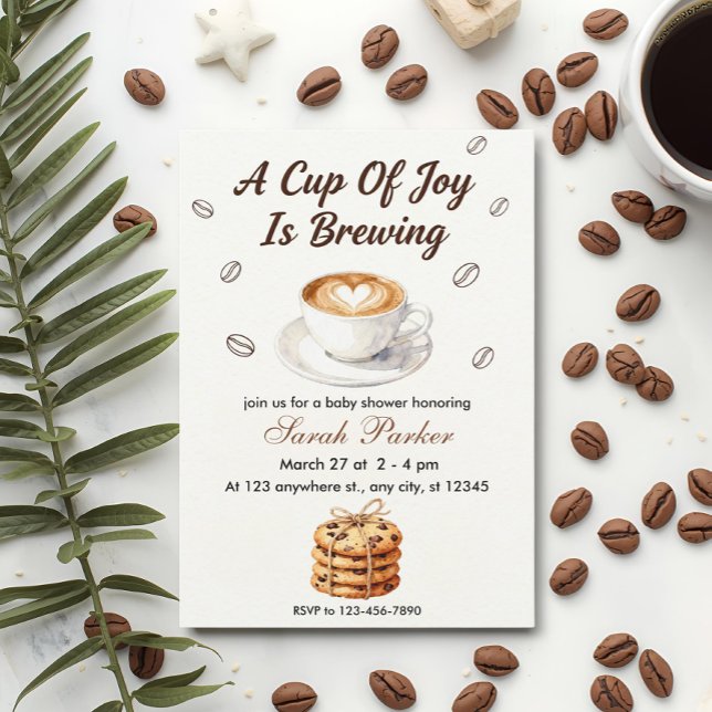 Invitación Fall Baby is Brewing Coffee Baby Shower Invitation (Subido por el creador)