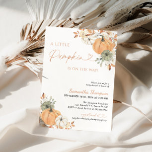 Invitación Fall Baby Shower Boho Un Pequeño Calabaza
