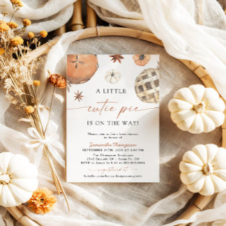 Invitación Fall Baby Shower | Pie Cutie pequeño