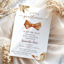 Fall Boho Gentleman Bow Tie Baby Shower