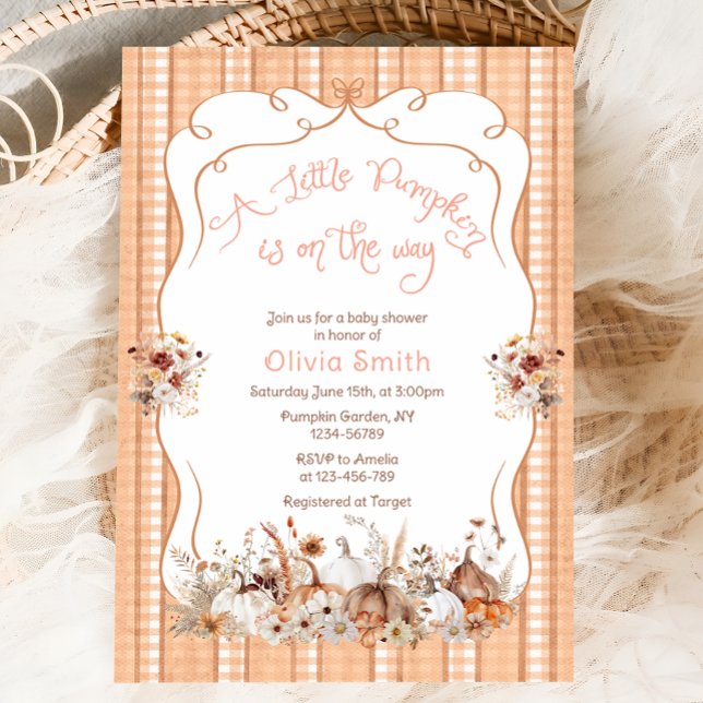 Invitación Fall Boho Pumpkin Baby Shower (Subido por el creador)