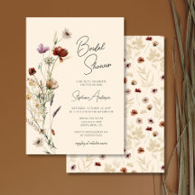 Fall Boho Wildflower Bridal Shower